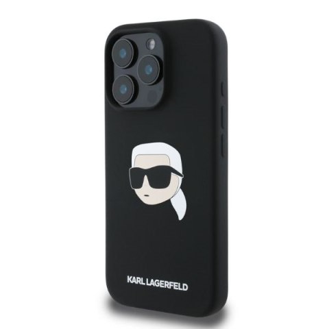 Karl Lagerfeld KLHMP16XSKHPPLK iPhone 16 Pro Max 6.9" czarny/black hardcase Silicone Karl Head Print MagSafe