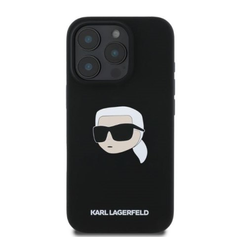 Karl Lagerfeld KLHMP16XSKHPPLK iPhone 16 Pro Max 6.9" czarny/black hardcase Silicone Karl Head Print MagSafe