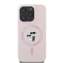 Karl Lagerfeld KLHMP16LSCMKCRHP iPhone 16 Pro 6.3" różowy/pink hardcase Silicone Karl&Choupette Ring MagSafe