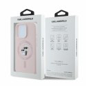 Karl Lagerfeld KLHMP16LSCMKCRHP iPhone 16 Pro 6.3" różowy/pink hardcase Silicone Karl&Choupette Ring MagSafe