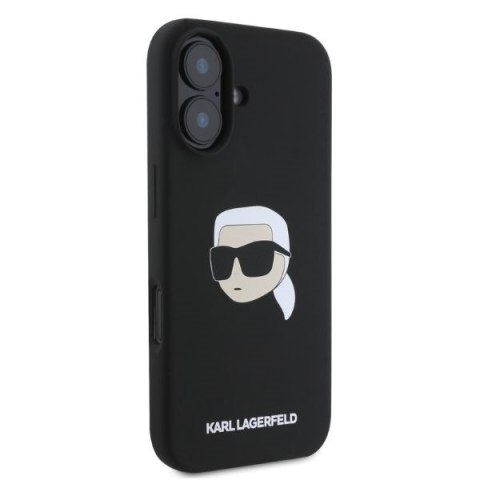 Karl Lagerfeld KLHMP16SSKHPPLK iPhone 16 6.1" czarny/black hardcase Silicone Karl Head Print MagSafe