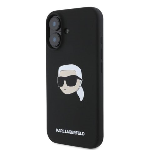 Karl Lagerfeld KLHMP16SSKHPPLK iPhone 16 6.1" czarny/black hardcase Silicone Karl Head Print MagSafe