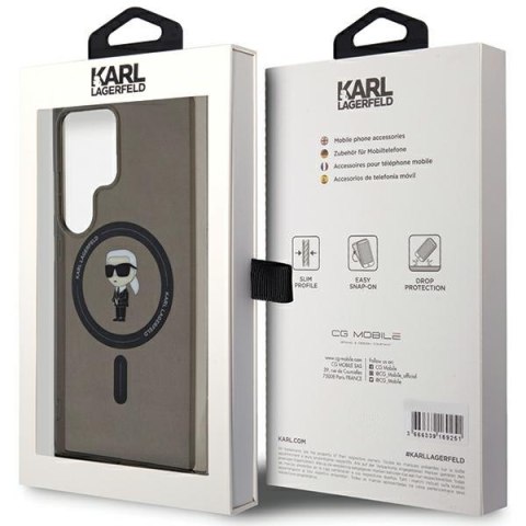 Karl Lagerfeld KLHMS24LHFCKNOK S24 UltraS928 czarny/black hardcase IML Ikonik MagSafe