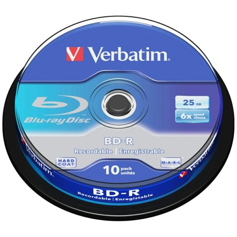 Płyty Blu-ray Verbatim 25GB 6X BD-R SL 10szt biały 43742