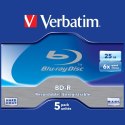 Płyty Blu-ray Verbatim 25GB 6X BD-R SL 5szt biały 43715