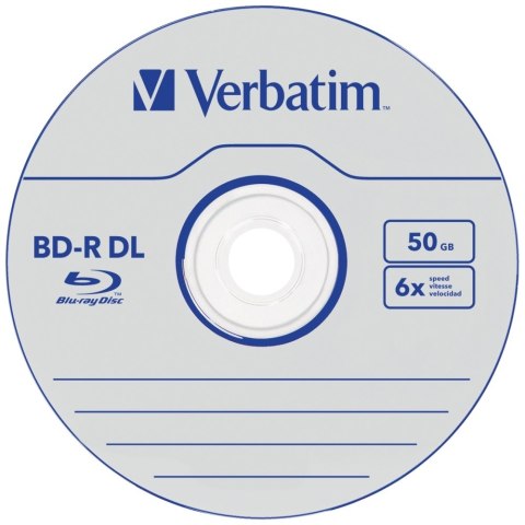 Płyty Blu-ray Verbatim 50GB 6X BD-R DL 10szt szary 43746