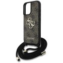 Etui Guess 4G Big Logo Cord StapCrossbody do iPhone 16 brązowy