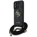 Etui Guess 4G Big Logo Cord StapCrossbody do iPhone 16 czarny