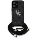 Etui Guess 4G Big Logo Cord StapCrossbody do iPhone 16 czarny