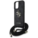 Etui Guess 4G Big Logo Cord StapCrossbody do iPhone 16 czarny