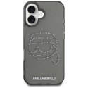 Etui Karl Lagerfeld IML Rhinestones KarlHead do iPhone 16 czarny