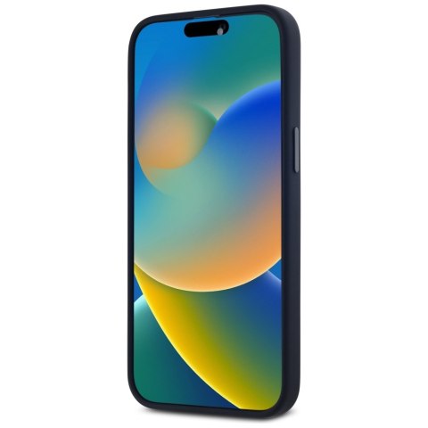 Etui Karl Lagerfeld Silicone Shadow Metal Initial MagSafe do iPhone 15 Pro Max czarny