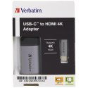 Verbatim Adapter USB-C - HDMI 4K aluminiowy/aluminum 49143