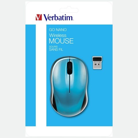 Verbatim Mysz bezprzewodowa Go Nano1600 dpi niebieski/blue 49044
