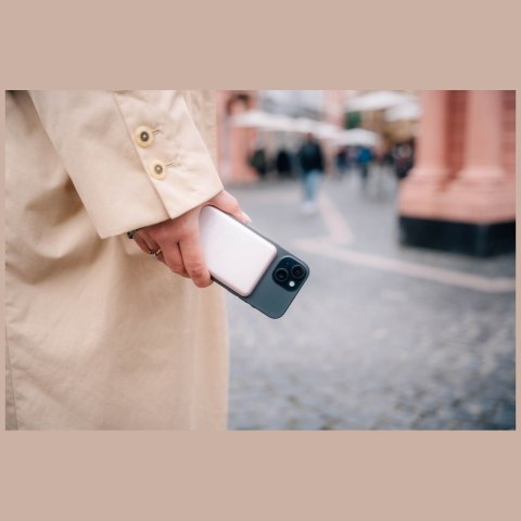 Verbatim Powerbank indukcyjny `n` Go 15W5000mAh Wireless Magnetic różowy/pink 32243