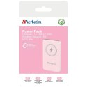 Verbatim Powerbank indukcyjny `n` Go 15W5000mAh Wireless Magnetic różowy/pink 32243