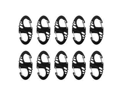 Zestaw karabińczyków Mil-Tec S-Hook - Czarny