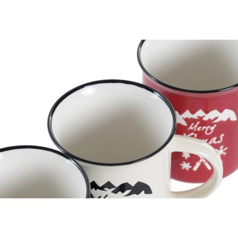 Kubek DKD Home Decor Porcelana Kamionka (330 ml) (3 Sztuk)