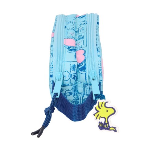 Piórnik Podwójny Snoopy Love Jasnoniebieski 21 x 8 x 6 cm