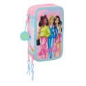Etui szkolne z akcesoriami Barbie Painterly Różowy Błękitne niebo 12,5 x 19,5 x 5,5 cm 37 Części