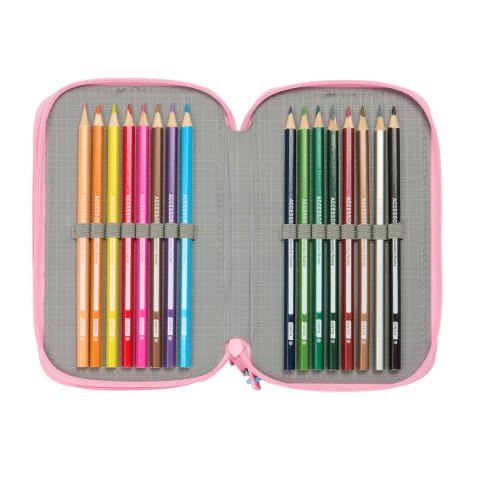 Etui szkolne z akcesoriami Barbie Painterly Różowy Błękitne niebo 12,5 x 19,5 x 5,5 cm 37 Części