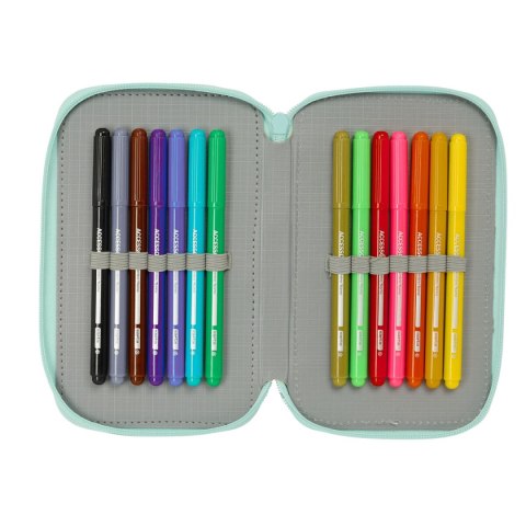 Etui szkolne z akcesoriami Disney Niebieski 12,5 x 19,5 x 5,5 cm 37 Części