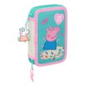 Etui szkolne z akcesoriami Peppa Pig Pretty flowers Żółty Mięta 12.5 x 19.5 x 4 cm 29 Części
