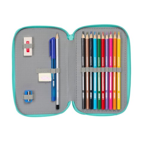 Etui szkolne z akcesoriami Peppa Pig Pretty flowers Żółty Mięta 12.5 x 19.5 x 4 cm 29 Części