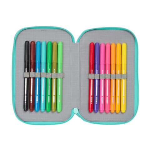 Etui szkolne z akcesoriami Peppa Pig Pretty flowers Żółty Mięta 12.5 x 19.5 x 4 cm 29 Części