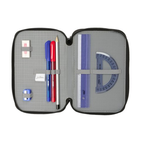 Etui szkolne z akcesoriami Spider-Man Attack Czarny 12,5 x 19,5 x 5,5 cm 37 Części