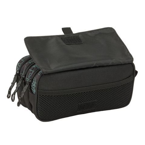 Piórnik Potrójny Nerf Game Czarny 21,5 x 10 x 8 cm