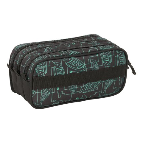 Piórnik Potrójny Nerf Game Czarny 21,5 x 10 x 8 cm