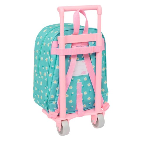 Torba szkolna z kółkami Peppa Pig Pretty flowers Żółty Mięta 22 x 27 x 10 cm