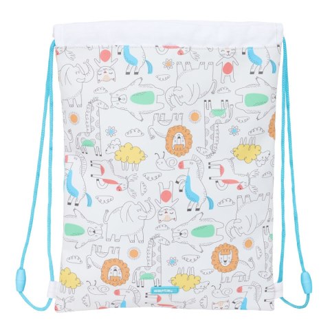 Worek na buty ze sznurkami Safta Zoo Beżowy 26 x 34 x 1 cm