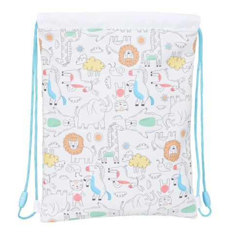 Worek na buty ze sznurkami Safta Zoo Beżowy 26 x 34 x 1 cm