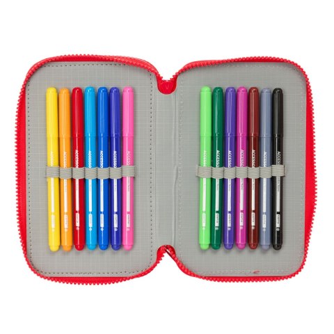 Piórnik potrójny Mickey Mouse Clubhouse Good day Niebieski 12,5 x 19,5 x 5,5 cm 37 Części