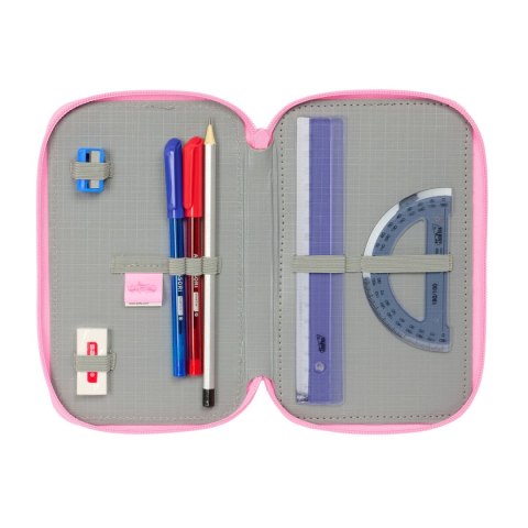 Piórnik potrójny SuperKitties Różowy Turkusowy 12,5 x 19,5 x 5,5 cm 37 Części