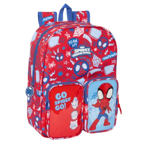 Plecak szkolny Spider-Man Rescue Niebieski Czerwony 26 x 34 x 11 cm