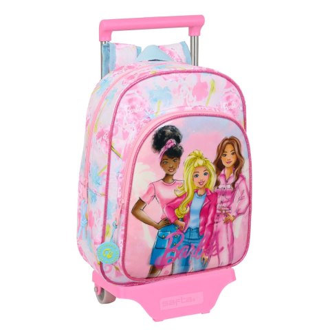Torba szkolna z kółkami Barbie Painterly Różowy Błękitne niebo 26 x 11 x 67 cm 26 x 34 x 11 cm