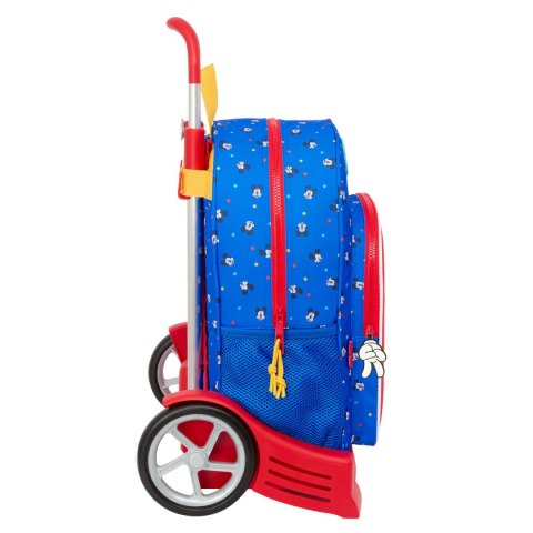 Torba szkolna z kółkami Mickey Mouse Clubhouse Good day Niebieski 33 x 42 x 14 cm