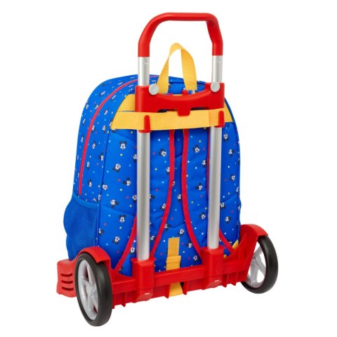 Torba szkolna z kółkami Mickey Mouse Clubhouse Good day Niebieski 33 x 42 x 14 cm