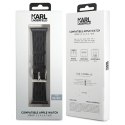 Karl Lagerfeld Pasek KLAWMSAKLHPK Apple Watch 38/40/41mm czarny/black strap Saffiano Monogram