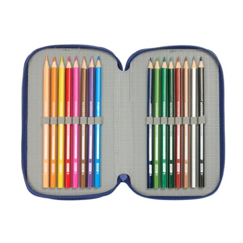 Piórnik potrójny F.C. Barcelona Granatowy 12,5 x 19,5 x 5,5 cm 37 Części