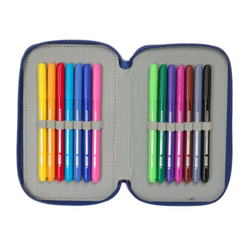 Piórnik potrójny F.C. Barcelona Granatowy 12,5 x 19,5 x 5,5 cm 37 Części