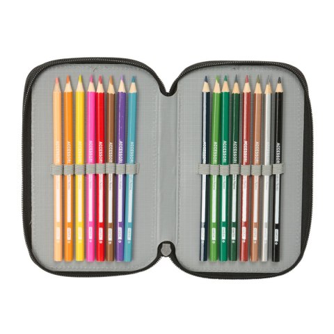 Piórnik potrójny Safta Urban style Niebieski Szary 12,5 x 19,5 x 5,5 cm 37 Części