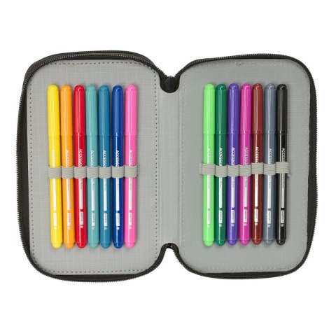 Piórnik potrójny Safta Urban style Niebieski Szary 12,5 x 19,5 x 5,5 cm 37 Części