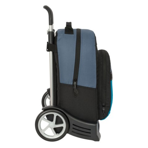 Torba szkolna z kółkami BlackFit8 California Niebieski Czarny 32 x 42 x 15 cm