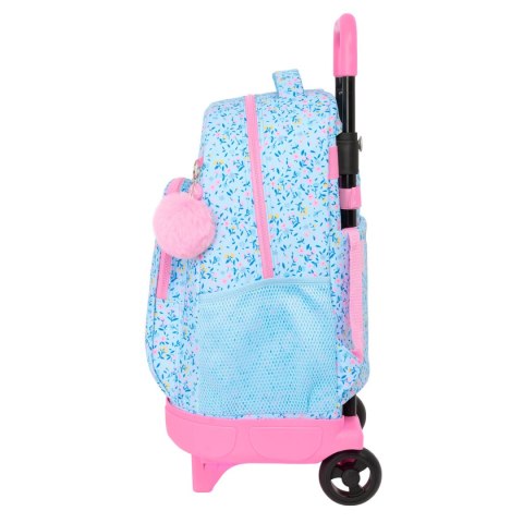 Torba szkolna z kółkami Vicky Martín Berrocal Paraíso Niebieski Różowy 33 x 45 x 22 cm