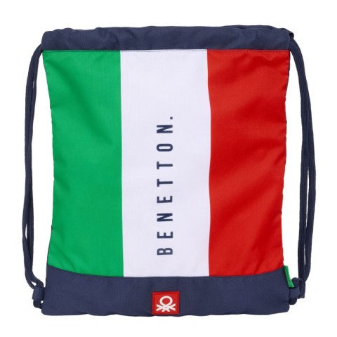 Worek na buty ze sznurkami Benetton Flag Granatowy 35 x 40 x 1 cm
