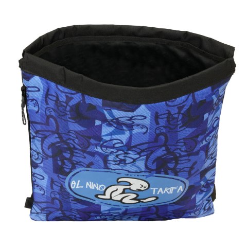 Worek na buty ze sznurkami El Niño Roller Niebieski Czarny 35 x 40 x 1 cm